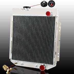 ColQuee CC259 4 Row Core Aluminum Radiator Compitable for 1964-1966 1965 Ford Mustang Falcon Mercury V8 260 289 AT/MT