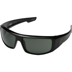 Spy Optic Logan Sunglasses Gloss Black w/Happy Grey Green Lens + Sticker