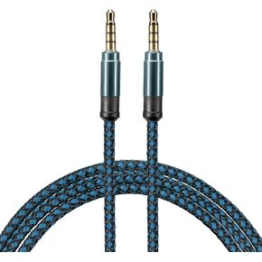 MECCANIXITY Aux Cable 3.5mm Male to Male Nylon Braided 5Ft 4 Pole Hi-Fi Stereo Sound Auxiliary Cord Red for Earphones, Smart Phones, Home/Car Stereos, Speakers, Computers in Kuwait