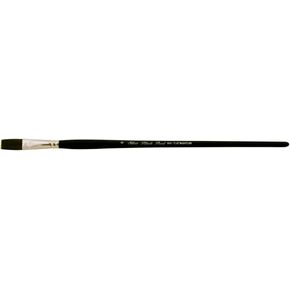 Silver Brush Limited 6401-6 Black Pearl Flat Brush for Watercolor, Size 6, Long Handle
