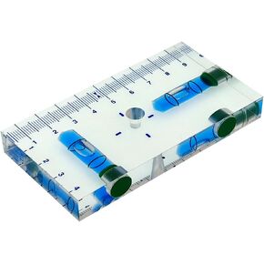 Transparent Rectangular high-Precision L-Shaped Level Integrated Small Household Magnetic Water Level (green, 120 * 51 * 13mm)