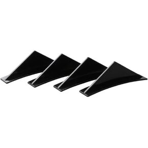 GARNECK 4pcs Black Rear Bumper Canards Splitter Body Diffuser Fins Body Spoiler Canard Universal Fit for Car Vehicle Truck Auto
