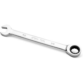 Jetech 7/8 Inch Ratcheting Combination Wrench, Industrial Grade Gear Spanner with 12-Point Design, 72-Tooth Ratchet, Cr-V Steel, SAE