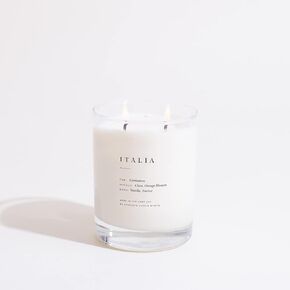 شمعة Brooklyn Candle Studio Italia Escapist - شمعة معطرة فاخرة، شمع الصويا النباتي، مصبوب يدويًا في الولايات المتحدة الأمريكية، وقت حرق بطيء 70 ساعة - 13oz