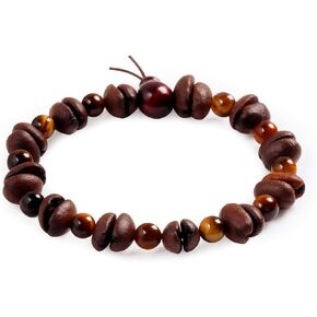 Day Day Up Real Coffee Bean Charm Bracelet for Men & Women Handmade Stretch Beaded Bracelet – Unique Jewelry Gift for Coffee Lovers Bracelet in Saudi Arabia