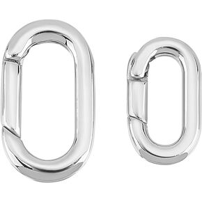 UNICRAFTALE 2pcs Stainless Steel Spring Gate Rings 2 Sizes Stainless Steel Snap Clasps Oval Clips Snap Hooks Spring Keyring Buckle Clasps for Bag Purse Shoulder Strap Key Chains