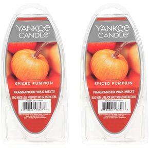 Yankee Candle Lot of 2 Spiced Pumpkin Fragranced Wax Melts
