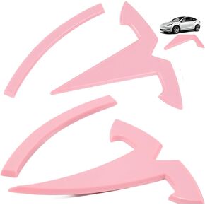 Emblem Accessories for Tesla Model 3 Logo Sticker 2023 2022-2017 Model 3 Decals (Black)