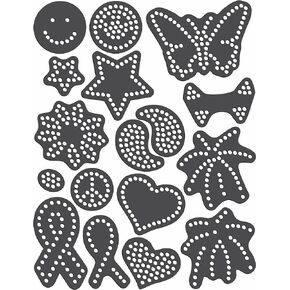 Rhinestone Genie Variety-Multi Color Designs Magnetic Rhinestone Template, Black