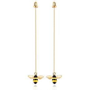 أقراط متدلية لطيفة على شكل نحلة الحشرات من WLLAY أقراط متدلية صغيرة باللون الأصفر على شكل نحلة تلعثم للنساء والفتيات in Kuwait