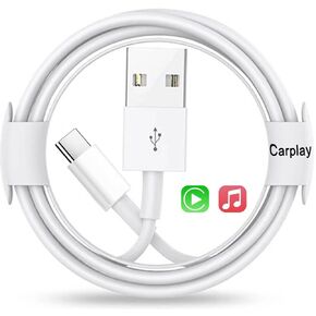 Car Carplay Cable for iPhone 15 Car Charger Cord, 3.3FT USB A to USB C Cable for Apple Carplay, USB C Cord Compatible with iPhone 15 Pro Max Plus, iPad Pro Air Mini Car Charger Cord Charging Cable