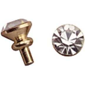 Dolls House Miniature Door Drawer Furniture 6 Crystal & Brass Handles Knobs