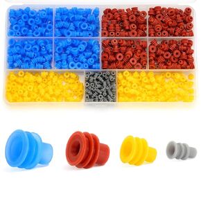 Automotive Electrical Pin Connectors Kit 1.5/1.8/2.5/2.8mm Pin Terminals Wire Connector Pins Wiring Harness Pins Kit Crimp Terminal Pins for 22-12 Gauge Plug (440Pcs)