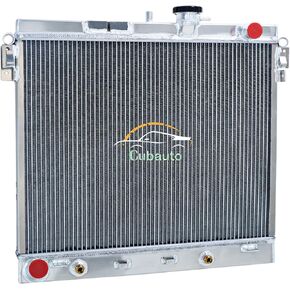 2 Row Radiator for 2006-2012 Chevy Colorado Hummer H3 H3T GMC Canyon V8 Radiators, 36MM All Aluminum with Shroud 16" Fan Relay