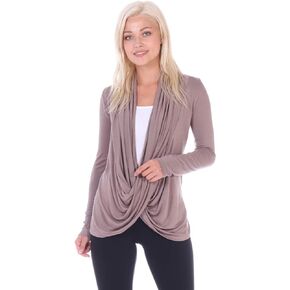 Popana Womens Casual Long Sleeve Criss Cross Fall Cardigan Plus Size Made in USA