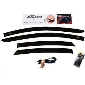 Windows Rain Guards Side Window Deflectors for Ford Focus 2012-2018 Outside Tape Mount Platinum