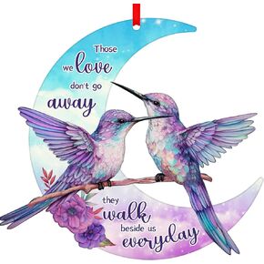 FLYAB Christmas in Heaven Ornament Hummingbird Christmas Ornaments Memorial Christmas Tree Ornaments in Memory of Loved One Ornaments for Christmas Tree Decorations Sympathy Cardinal Gifts