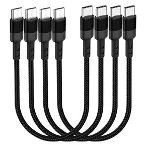 USB C to USB C Cable 1FT, 3-Pack 12 inch 20V 3A Type C PD Fast Charging Cord Compatible with Samsung Galaxy S20/S9 Ultra Note 20, Pixel 4/3 XL, MacBook Air iPad Pro 2020
