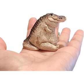 Small Crocodile Fish Tank Decorations, Cute Lively Crocodile Aquarium Decoration, Animal Fish Tank Display Decor, Crocodile Ornament Artificial Resin Accessories.