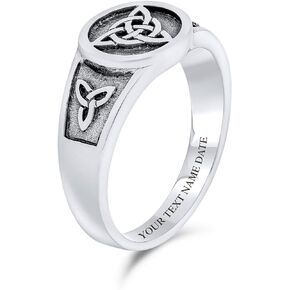 Bling Jewelry Personalize Religious Yogi Symbol Sanskrit Aum Ohm Om Signet Ring For Women For Men .925 Sterling Silver