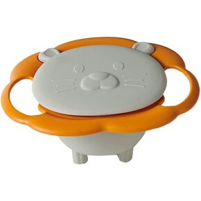 Spill Bowl 360 Degree Rotation Shatter Resistant Magic Bowl for Outdoor Home for Toddlers (White) in Saudi Arabia