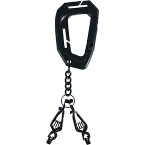 KUNN Glove Clips Metal Double-end Alligator Clips with ABS Plastic Carabiner, Tactical Glove Clips for Molle Webbing,Tactical Packs,Climbing, Camping