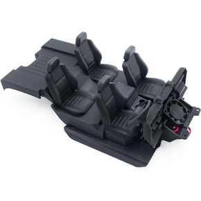 RCHUBAM RC Car Interior Decorations TRX4M Interior Cab Seat Kit Compatible with TRX4M Defender 1/18 RC Crawler Car Upgrades Decoration Parts (Black)