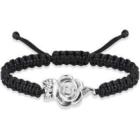 Shajwo زهرة الورد الحرق جرة سوار للرماد للنساء مجوهرات جنائزية قابل للتعديل تذكارية تذكار حبل رماد سوار in Kuwait