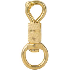Solid Brass Panic Snap 1-1/8 Inch X 4-1/4 Inch Quick Release with Round Swivel and Twist Body (1 Piece)