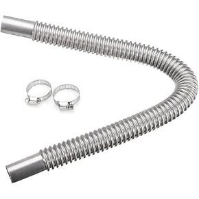 Exhaust Pipe Parking Air Heater 1 Inch/25mm Inner Stainless Steel Vent Hose Length 24Inch/60CM