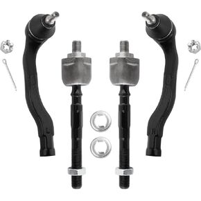 BOXI 4 قطعة أطراف قضيب التوجيه الأمامي الداخلي والخارجي لـ Acura EL 1997 1998 1999 2000 / Honda Civic 1996 1997 1998 1999 2000 | EV367 ES3331 ES3332