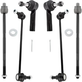 BOXI 6pcs Front Sway Bar End Links + Inner & Outer Tie Rods Fit for Suzuki XL-7 2007 2008 for Saturn Vue for Chevrolet Equinox for Pontiac Torrent 2008 2009 | Replace K750188 K750189 EV800330 ES800030