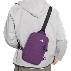 Peicees Mini Sling Bag for Women Men Trendy Casual Phone Chest Bag Waterproof Crossbody Daypack