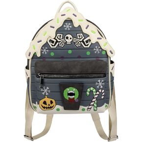 Bioworld Nightmare Before Christmas Frosted Christmas Town House Women's Mini Backpack