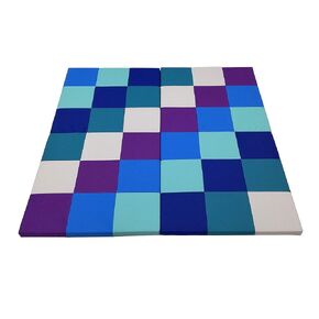 FDP Softscape Space Saver 4-Section Folding Activity Mat for Infants and Toddlers, Tummy Time for Babies, Soft Foam Colorful Play - Assorted