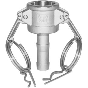 AF Hydro Stainless Steel 316 Cam and Groove Hose Fitting, 1 1/2" Type C Female Coupler with Hose Shank, Pressure Rating up to 250 PSI, Easy Connect and Disconnect Camlock
