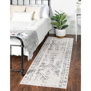 Unique Loom Lennon Collection Area Rug - Zal (5' 3" x 8' Rectangle, Ivory and Gray)