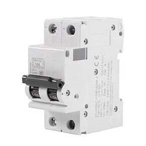 2P 250V Low-Voltage DC Miniature Circuit Breaker for Solar Panels Grid System din Rail Mount, Breaker DC Circuit Amp Solar Double Pole(63A)