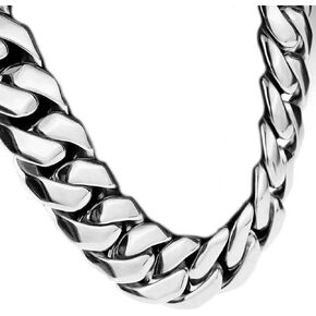 Men's Huge Chain Silver Heavy Cuban Link 316L Stainless Steel 25MM Thick Necklace 24" Inch