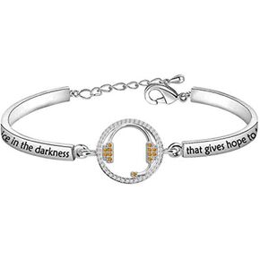 AKTAP 911 Dispatchern Charm Bangle Emergency Operator Jewelry Always Remember It's Your Voice in The Darkness That Gives Hope Thank You Gift for Her (911 Loop Bracelet)