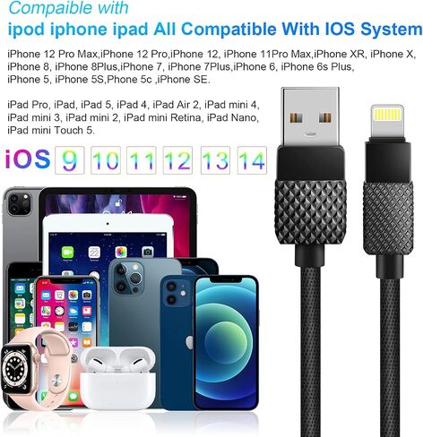 [Apple MFi Certified] Apple Charging Cable16FT iPhone Chargers Lightning Cable 5M, Fast iPhone Charging Cord for iPhone 12/11/11Pro/11Max/ X/XS/XR/XS Max/8/7, ipad in Saudi Arabia