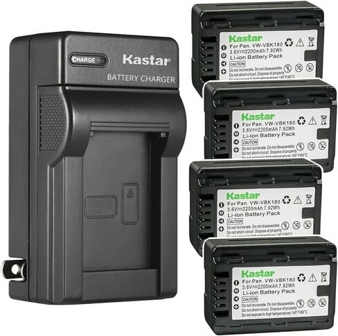 Kastar AC Wall Battery Charger Replacement for Panasonic HDC-HS80, HDC-HS80GK, HDC-HS80K, HDC-HS80P, HDC-HS80PC, HDC-SD40, HDC-SD40GK, HDC-SD40K, HDC-SD40P, HDC-SD40PC, HDC-SD60, HDC-SD60K in Saudi Arabia