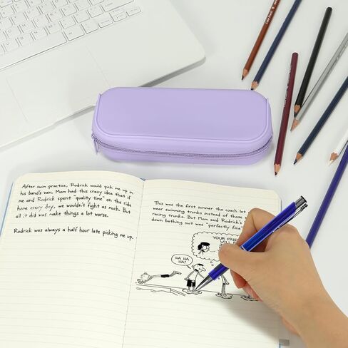 Silicone Zipper Pencil Bag, Waterproof Pencil Bag, Multifunctional Large-Capacity Storage Bag, Silicone Pencil Pouch Suitable for Pencil Case, Cosmetics in Saudi Arabia