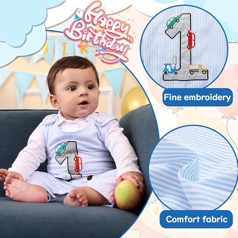 1st Birthday Baby Boys Outfit 1 Year Newborn Onesie My First Birthday Clothes Romper Jumpsuit Suit in Saudi Arabia