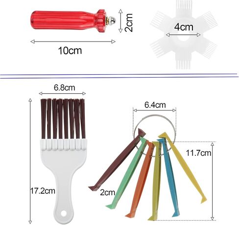 3PCS Air Conditioner Fin Comb,Radiator AC Fin Straightener,A/C Fin Cleaner Set,Refrigerator Coil Brush Accessory for Cleaning Car Automotive Home Refrigeration Radiator Evaporator in Saudi Arabia