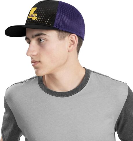 Pacific Headwear Standard LSU Perforated Trucker Cap, Multi in Saudi Arabia