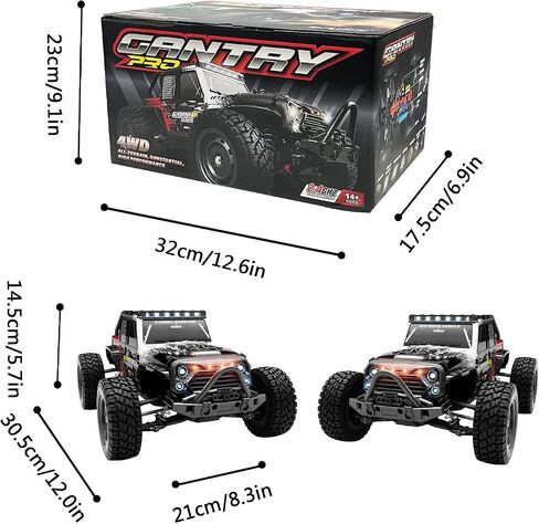 SCY16103 Pro Brushless RC Car 1/16 RC Truck with High Speed Max 70km/h 4 Channels Remote Control Truck 4WD RC Cars for Adults with 3pcs Upgraded 1500mah Battery (Red) in Saudi Arabia