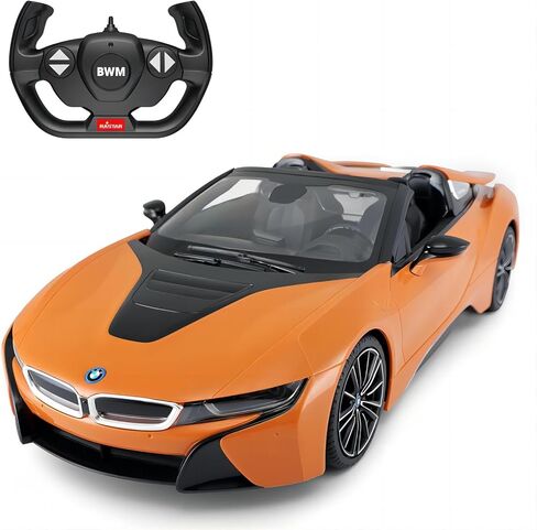 سيارة RASTAR 95500 1/12 BMW RC - سيارة BMW i8 Roadster مرخصة رسميًا بالتحكم عن بعد للعب والعرض - هدية مثالية للأطفال - برتقالي in Kuwait