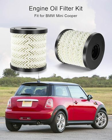 Oil Filter Kit 2 Pack Fit for Mini Cooper R56 R60 R58 R59 Countryman Clubman Paceman Coupe Replace 11427622446 in Saudi Arabia