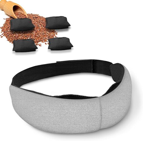 Heated Eye Masks for Dry Eyes, Warm Eye Compress for Stye, Moist Hot Compress with Four Flaxseed Bags, Microwave Activated Weighted Eye Pillow Pad in Kuwait